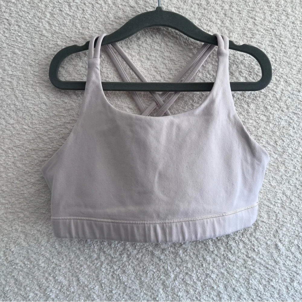Athleta Girl Sports Bra‎ Criss Cross Back Light Pink Blush Size Large/12